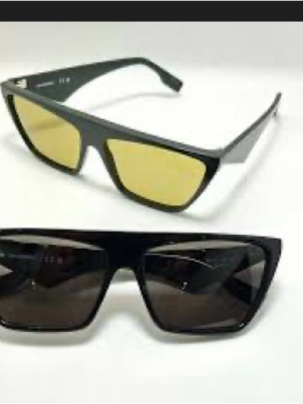 Karl Lagerfeld Black Sunglasses with Yellow Lenses - Picture 6 of 6
